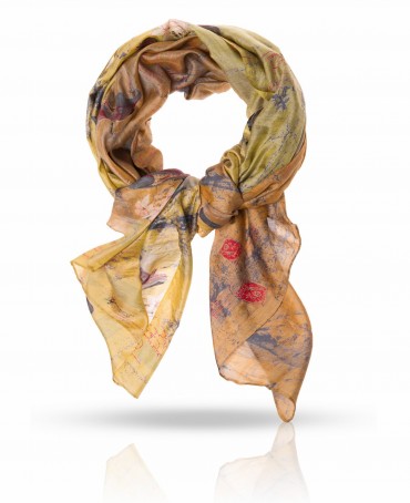 Палантин Женский SN-VINTAGE.BIRD/YELLOW